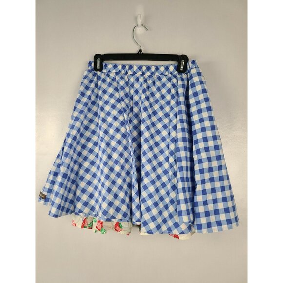 Matilda Jane Womens Dutch Apple Skirt Small Full Layered Embroidered Plaid Retro - Picture 4 of 6